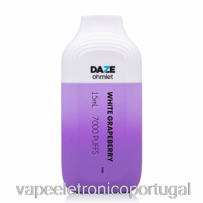 Vape Eletrônico 7 Daze Ohmlet 7000 Descartável Grapeberry Branco